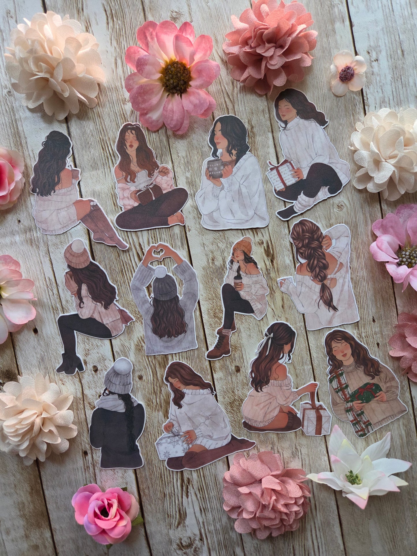 White Xmas Stickers