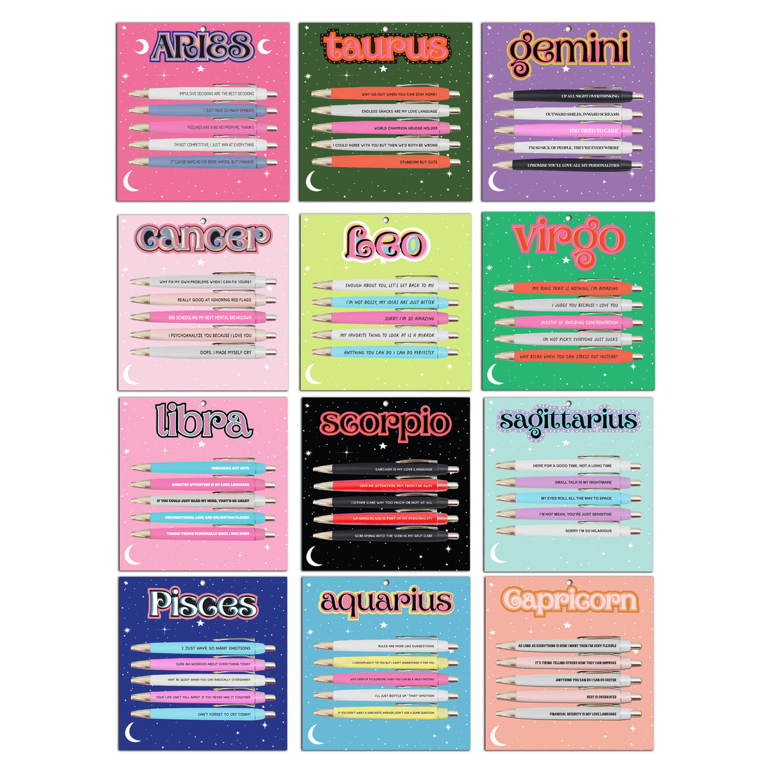 Scorpio Pen Set (funny gifts, birthday gifts, astrology)