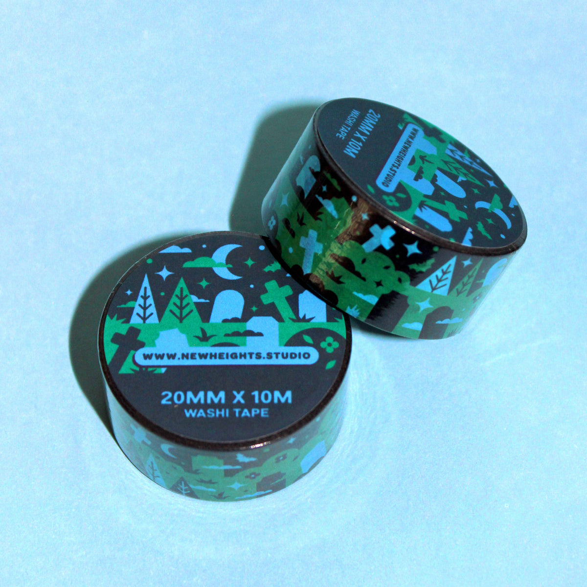 "Grim Graves" Spooky Halloween Washi Tape (20mm/10m)