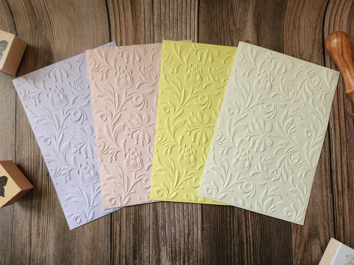 Floral Embossed Paper