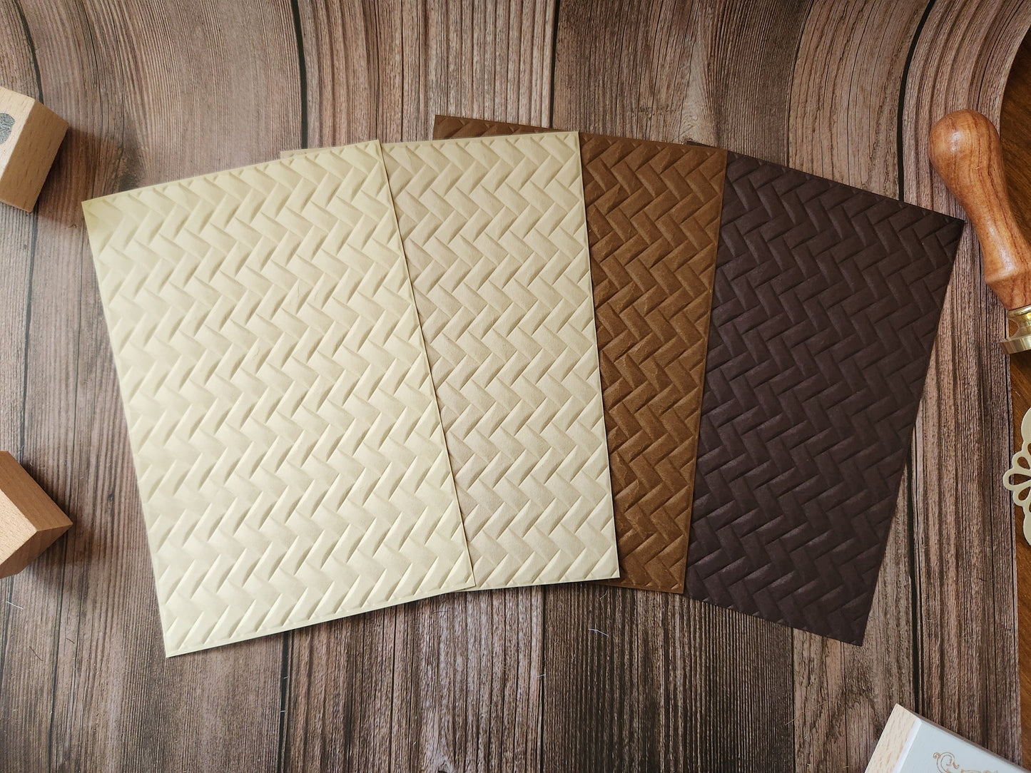 Basket Weave Embossed Paper