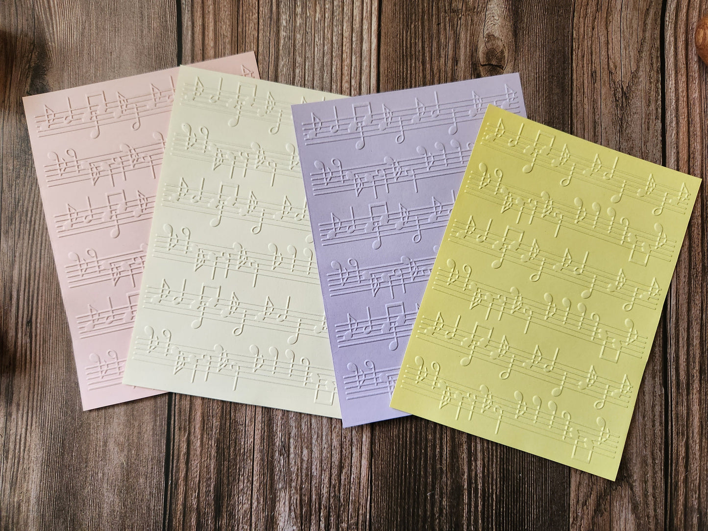 Musical Notes Embossed Paper