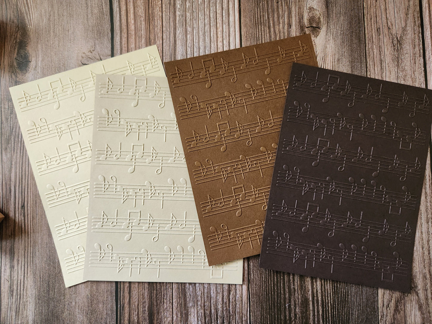 Musical Notes Embossed Paper