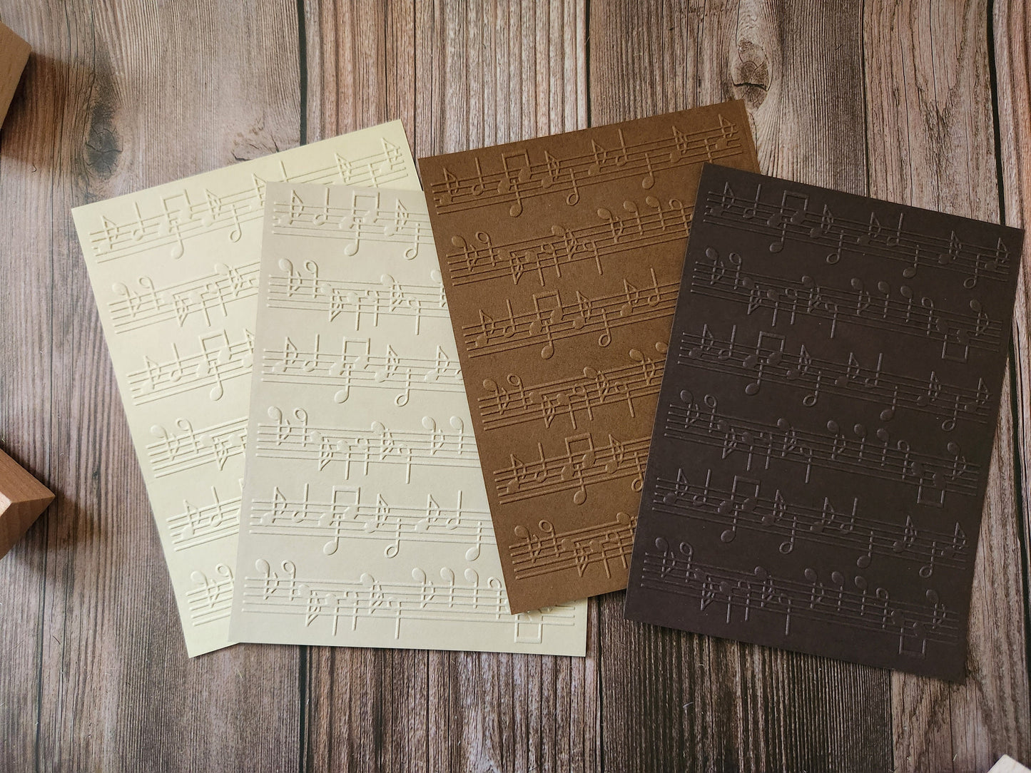 Musical Notes Embossed Paper