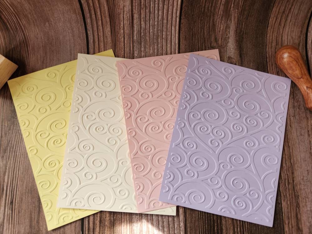 Lace Swirls Embossed Paper