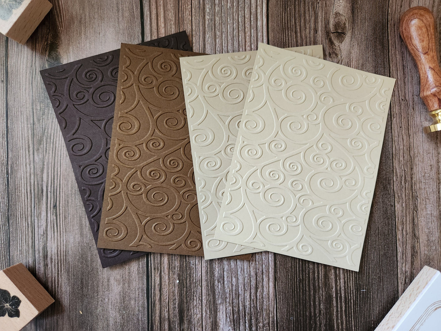 Lace Swirls Embossed Paper