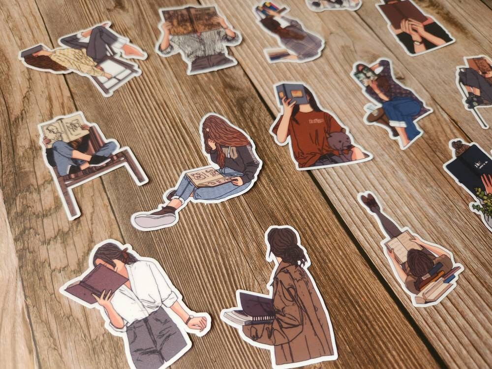 Book Girls Stickers