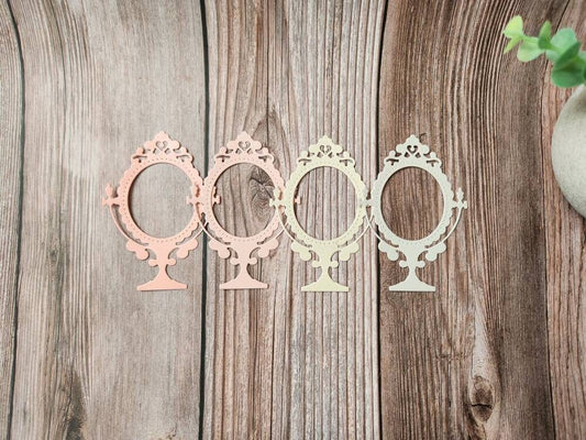 Set of 4 Vanity Mirror Die Cuts