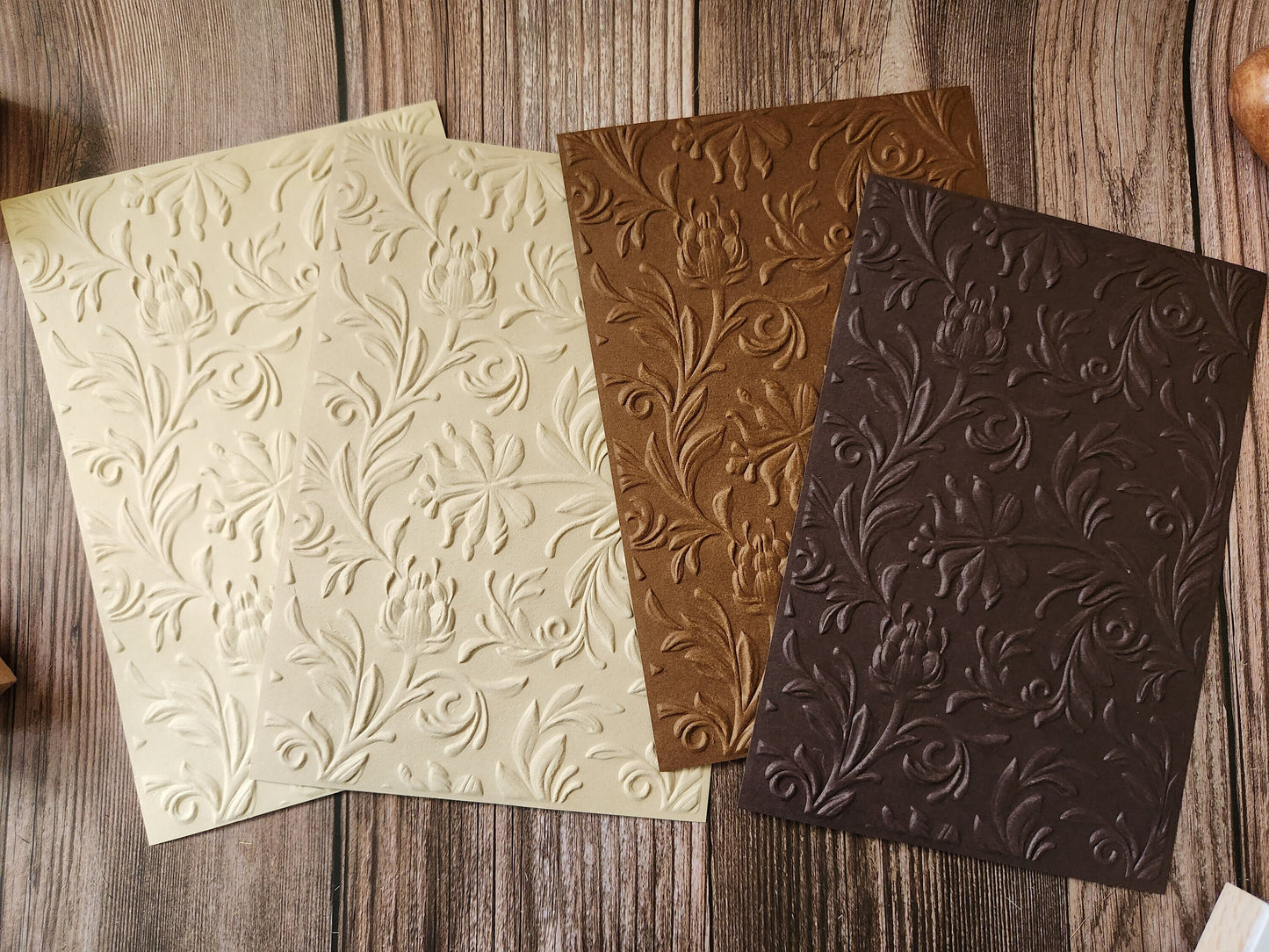 Floral Embossed Paper