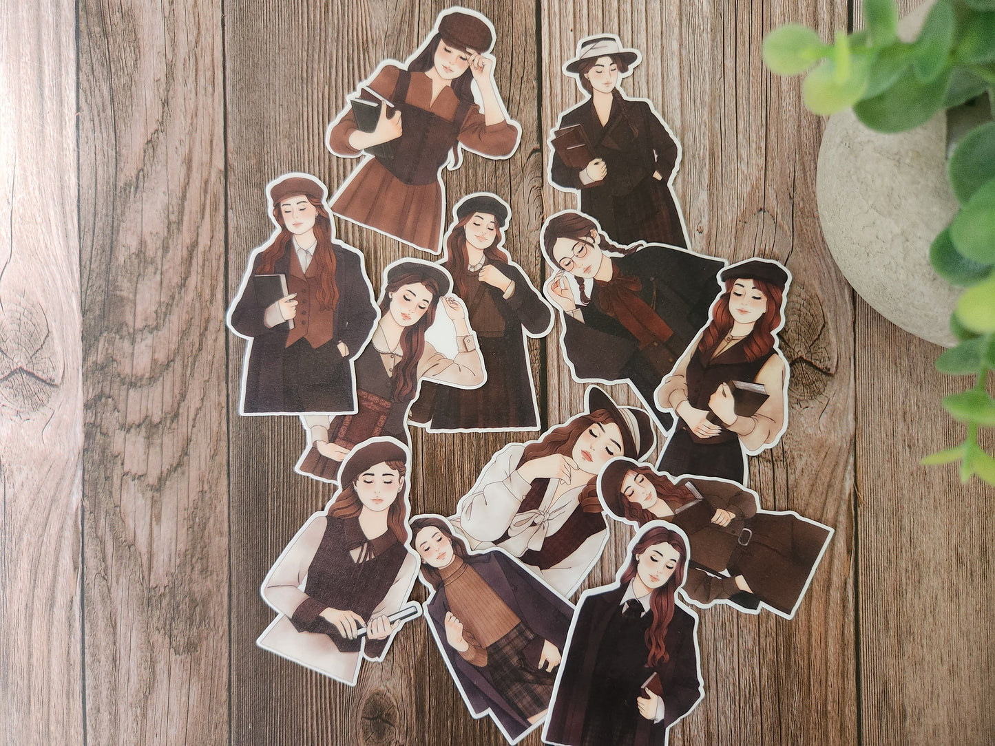 Dark Acadamia Girls Stickers