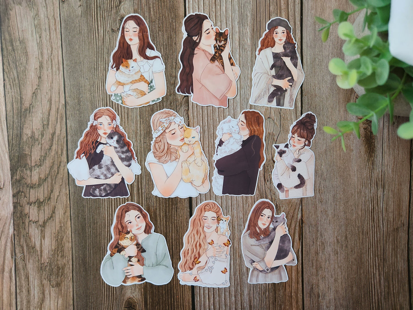 Kitty Lovers Girl Stickers