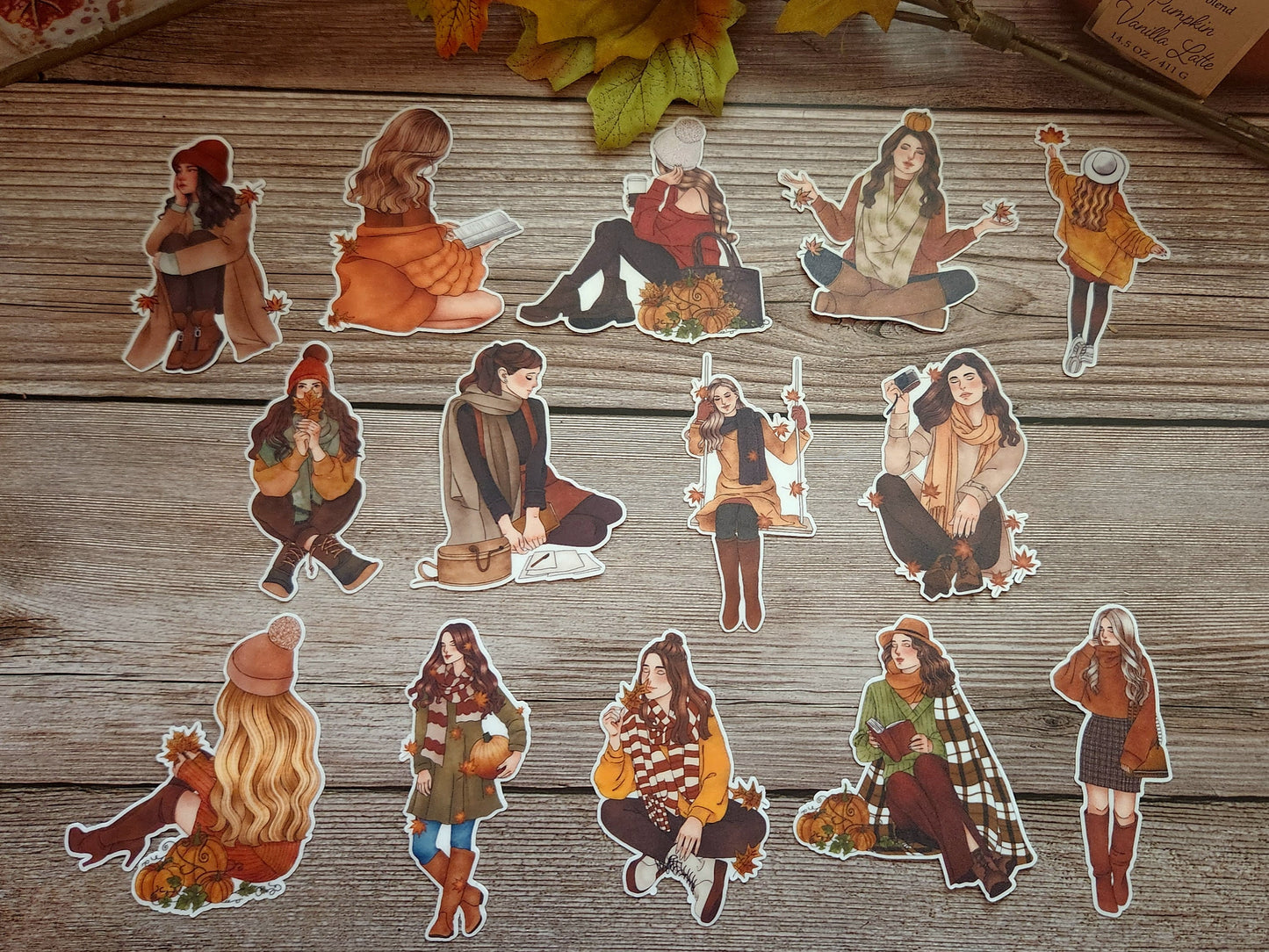Autumn Dreams Girl Stickers