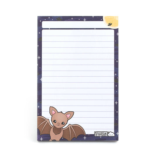 Baby Bat Notepad - 50-Page | 4”x6” | A6 | Lined