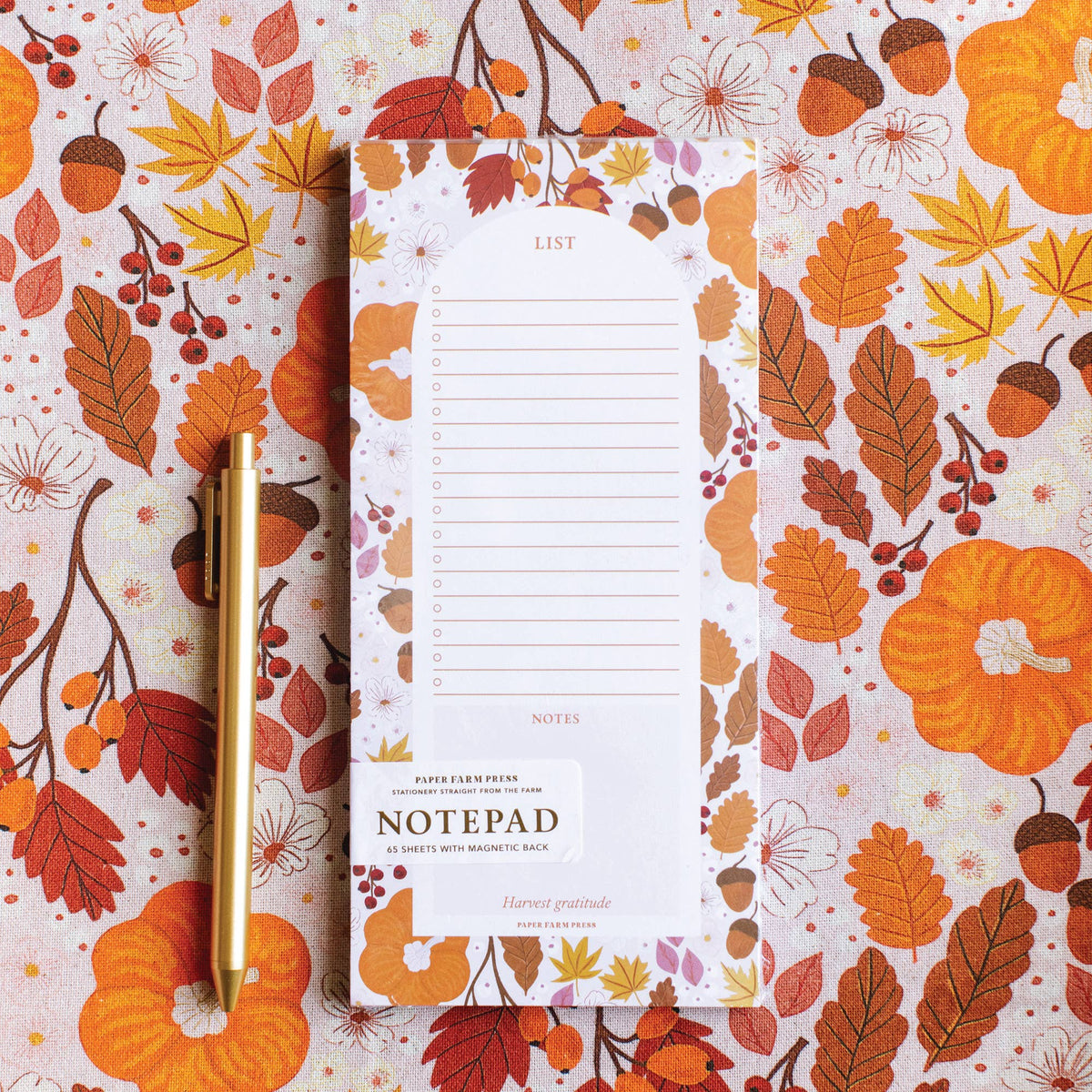 Pumpkin Patch Market List Notepad