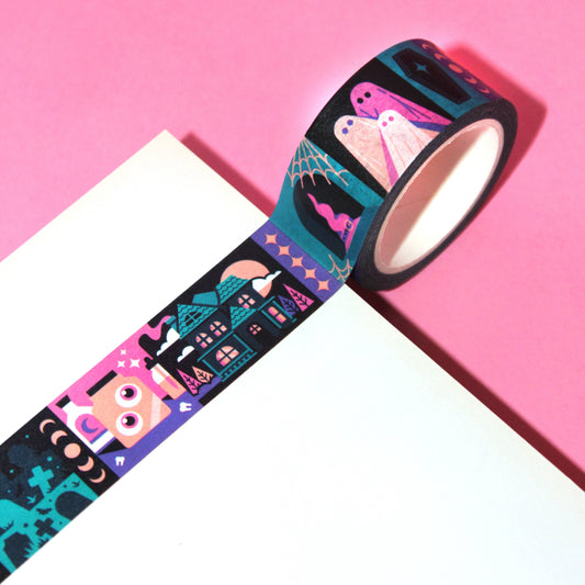 "Sinister Sightings" Spooky Halloween Washi Tape (20mm/10m)