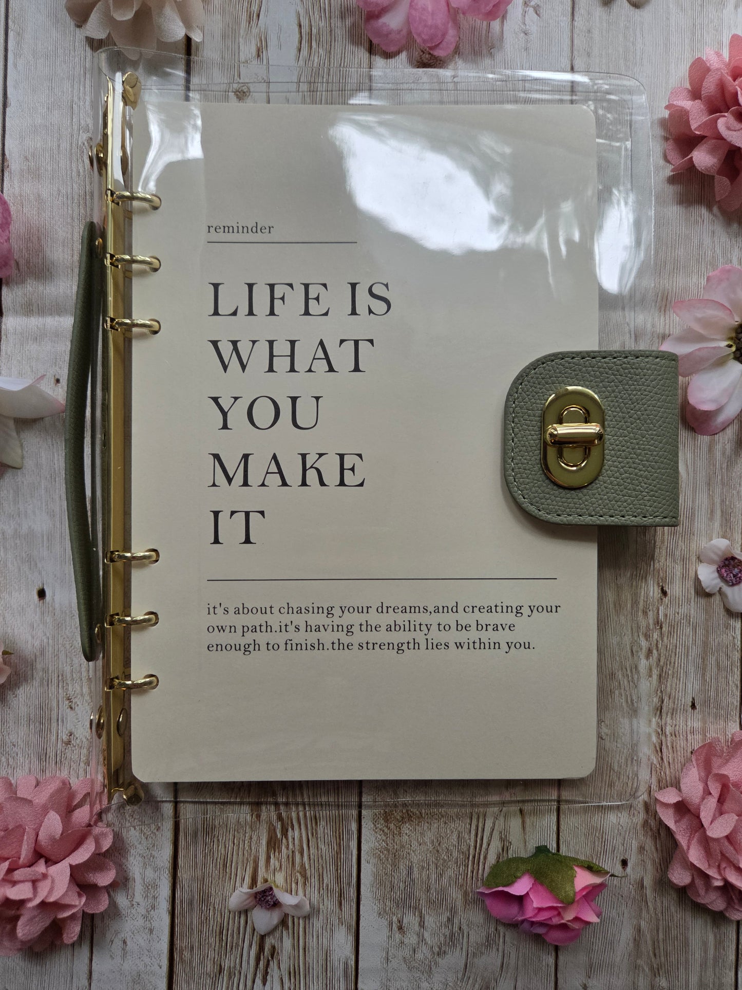 Large Clear Loose Leaf Journal