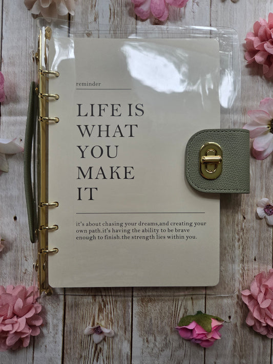 Large Clear Loose Leaf Journal