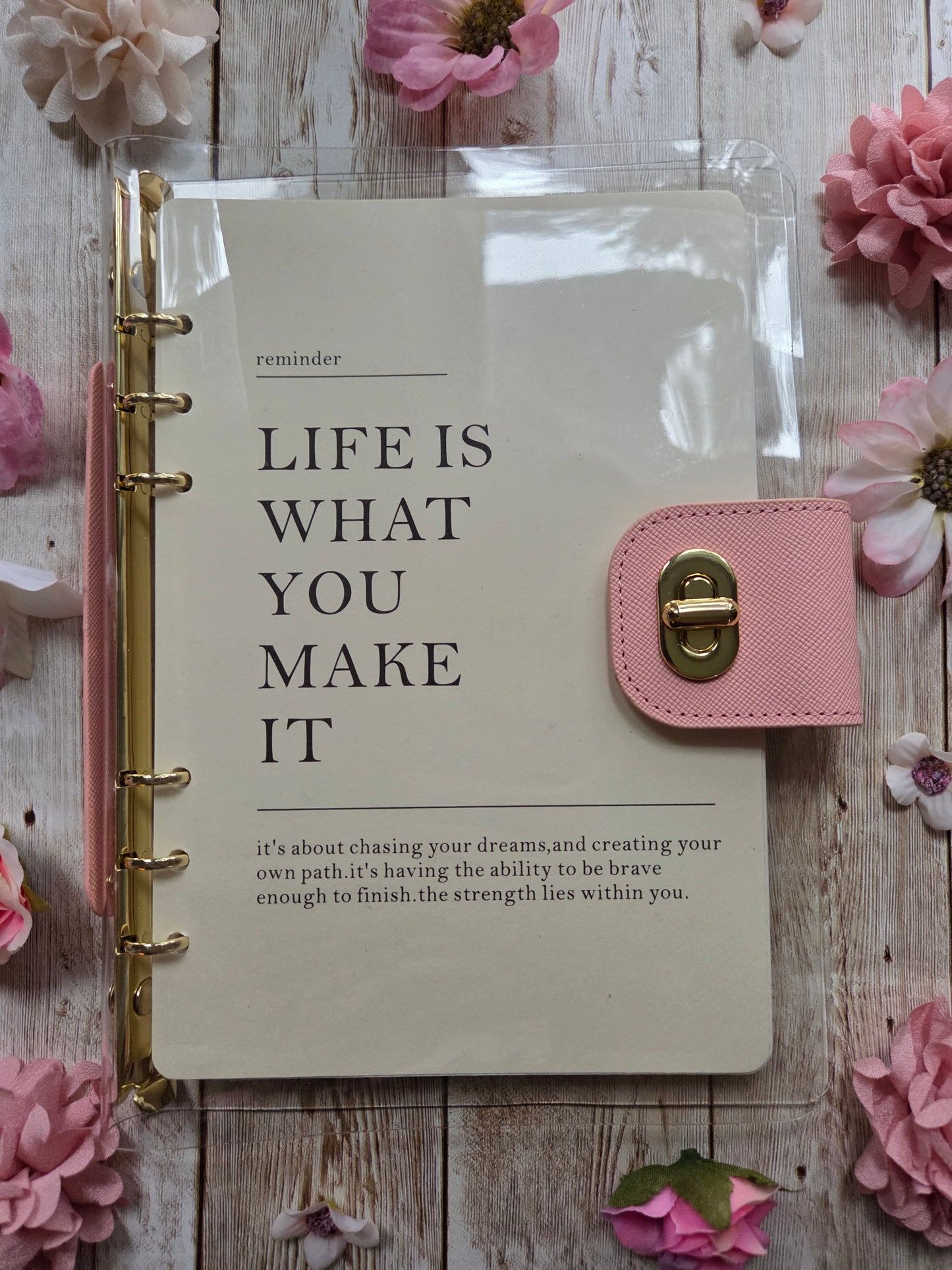 Large Clear Loose Leaf Journal