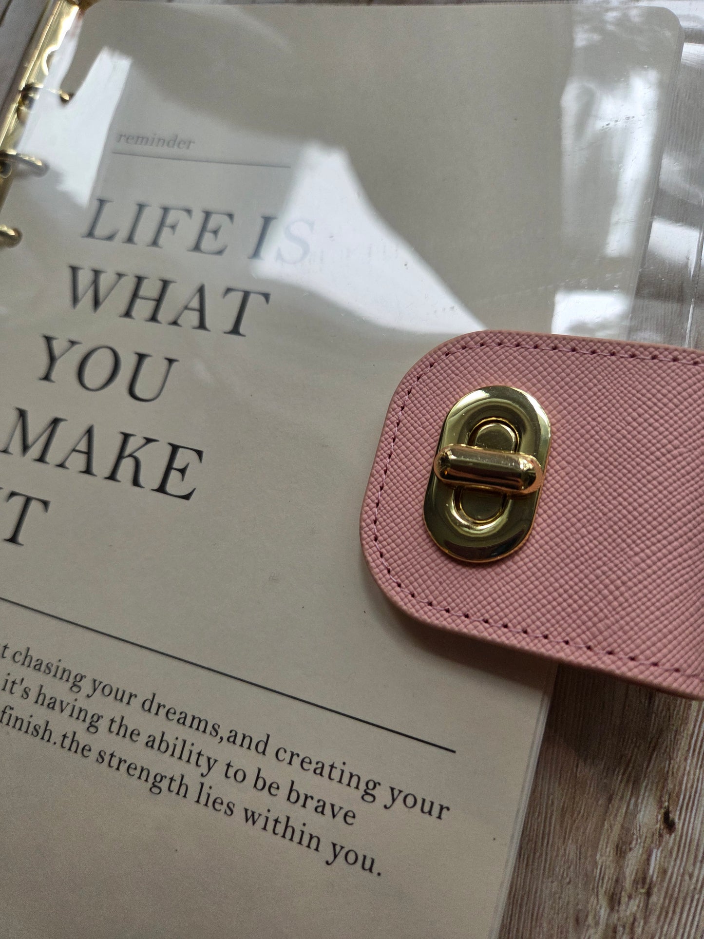 Large Clear Loose Leaf Journal