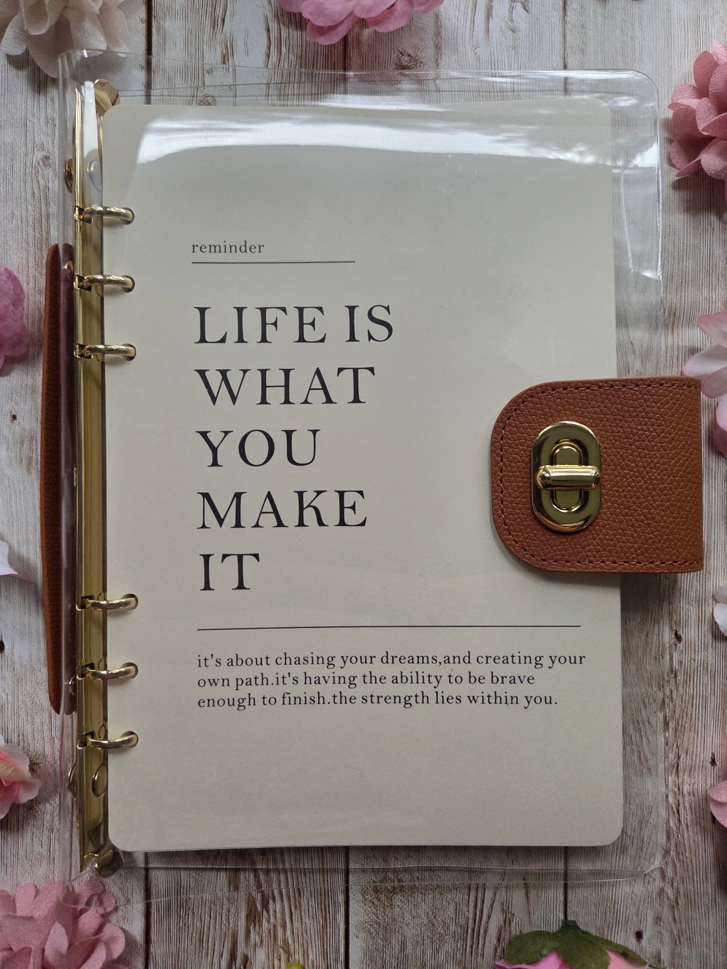 Large Clear Loose Leaf Journal