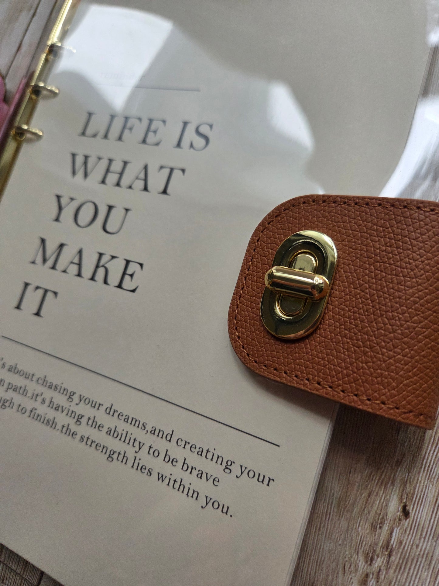 Large Clear Loose Leaf Journal