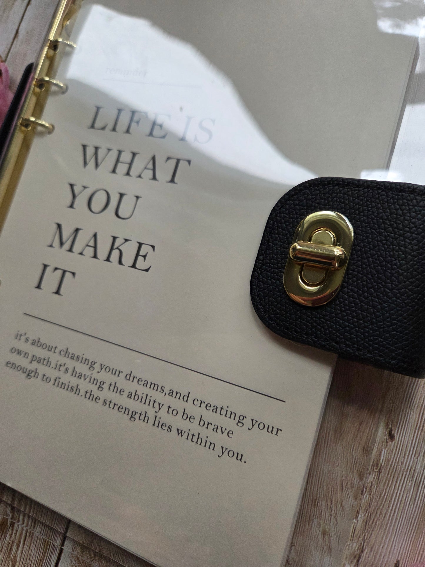 Large Clear Loose Leaf Journal