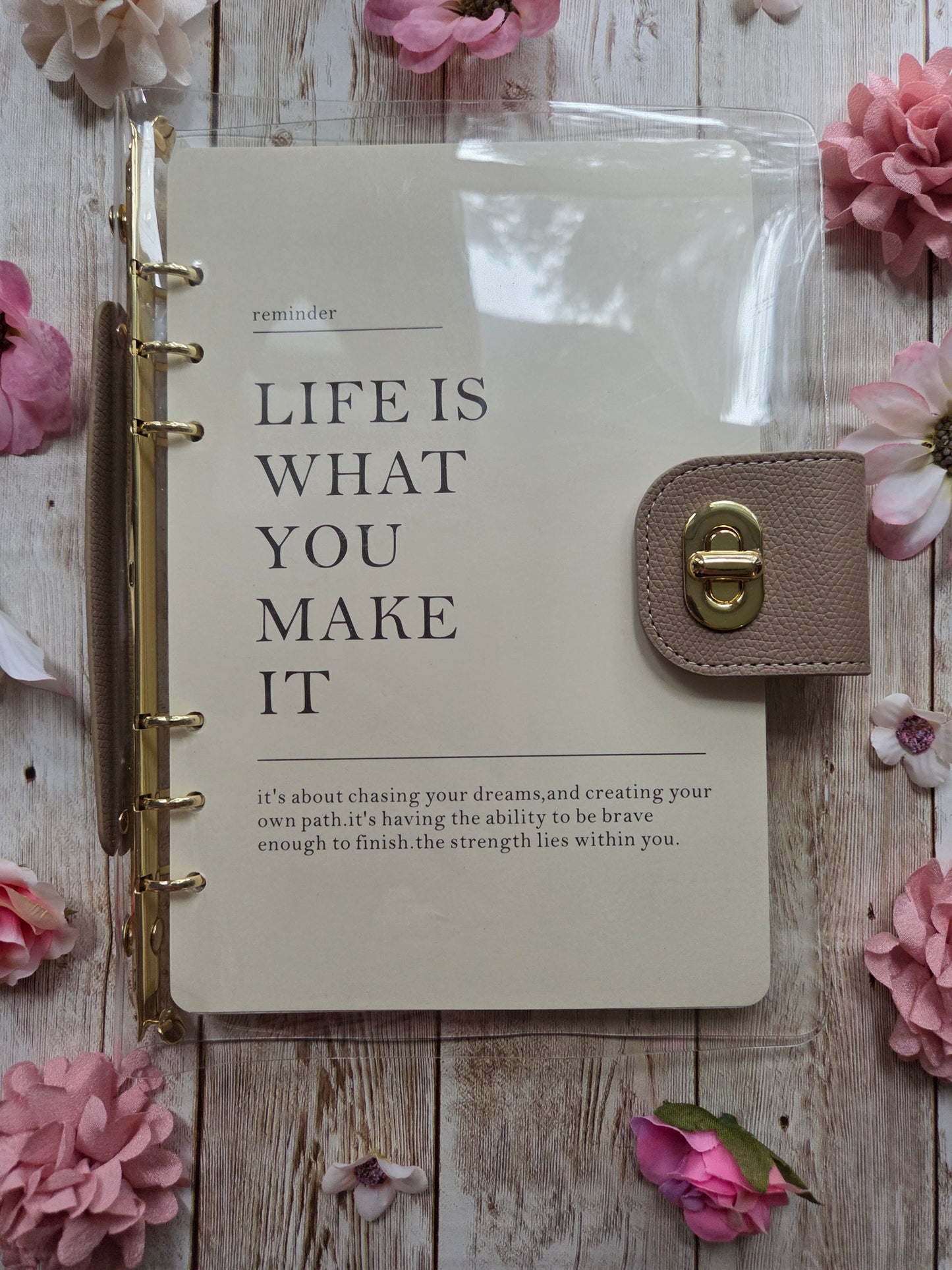 Large Clear Loose Leaf Journal