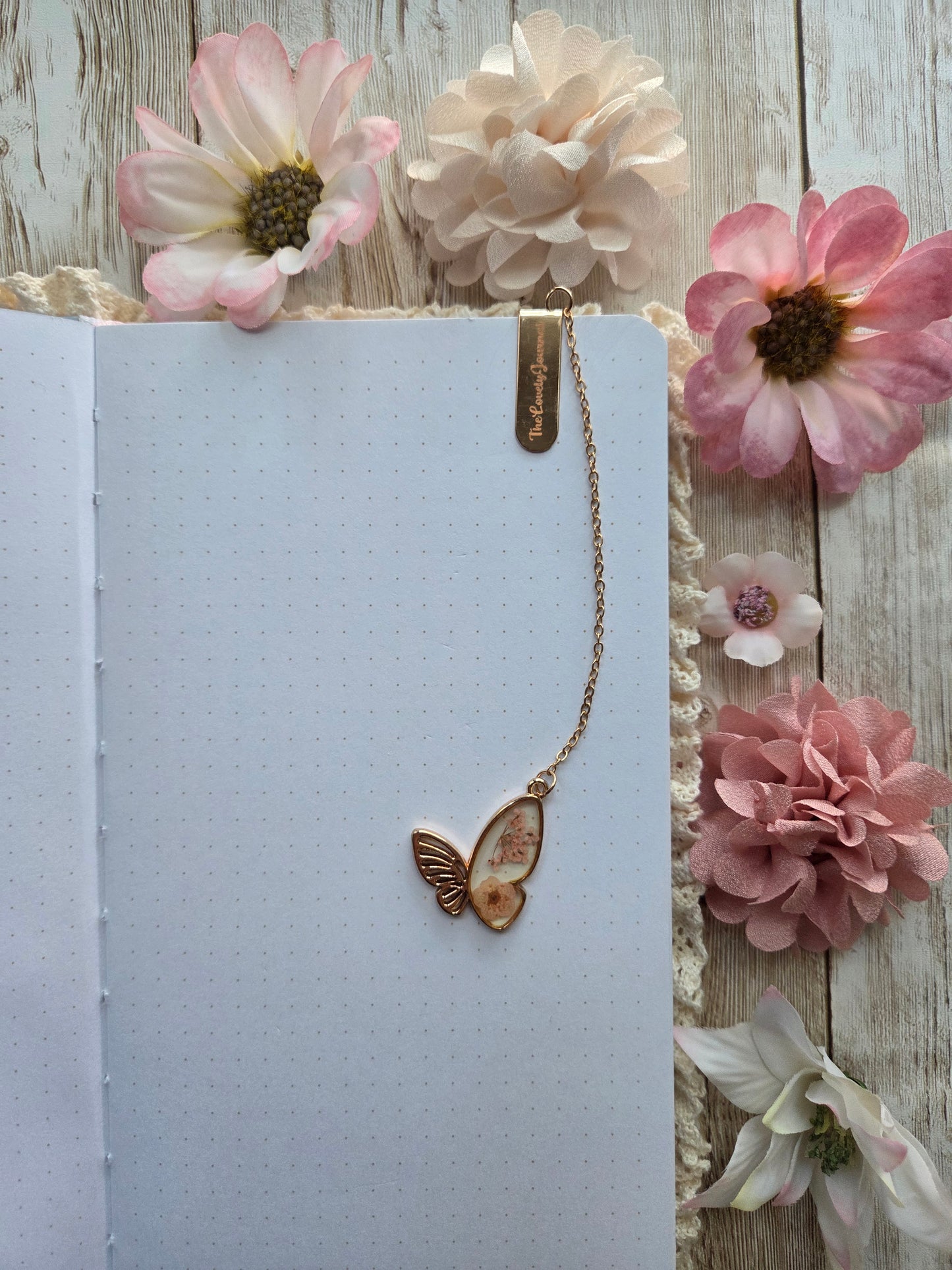 Pink Butterfly Bookmark