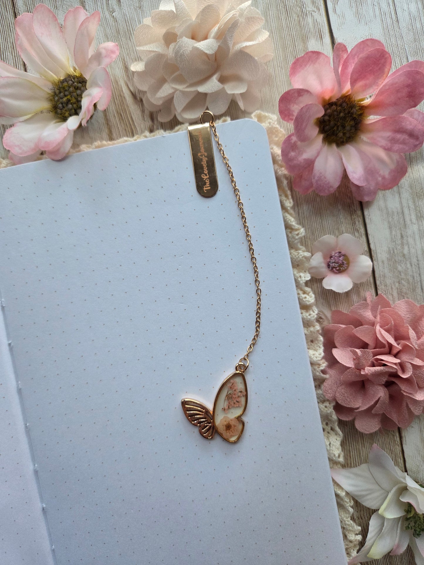 Pink Butterfly Bookmark