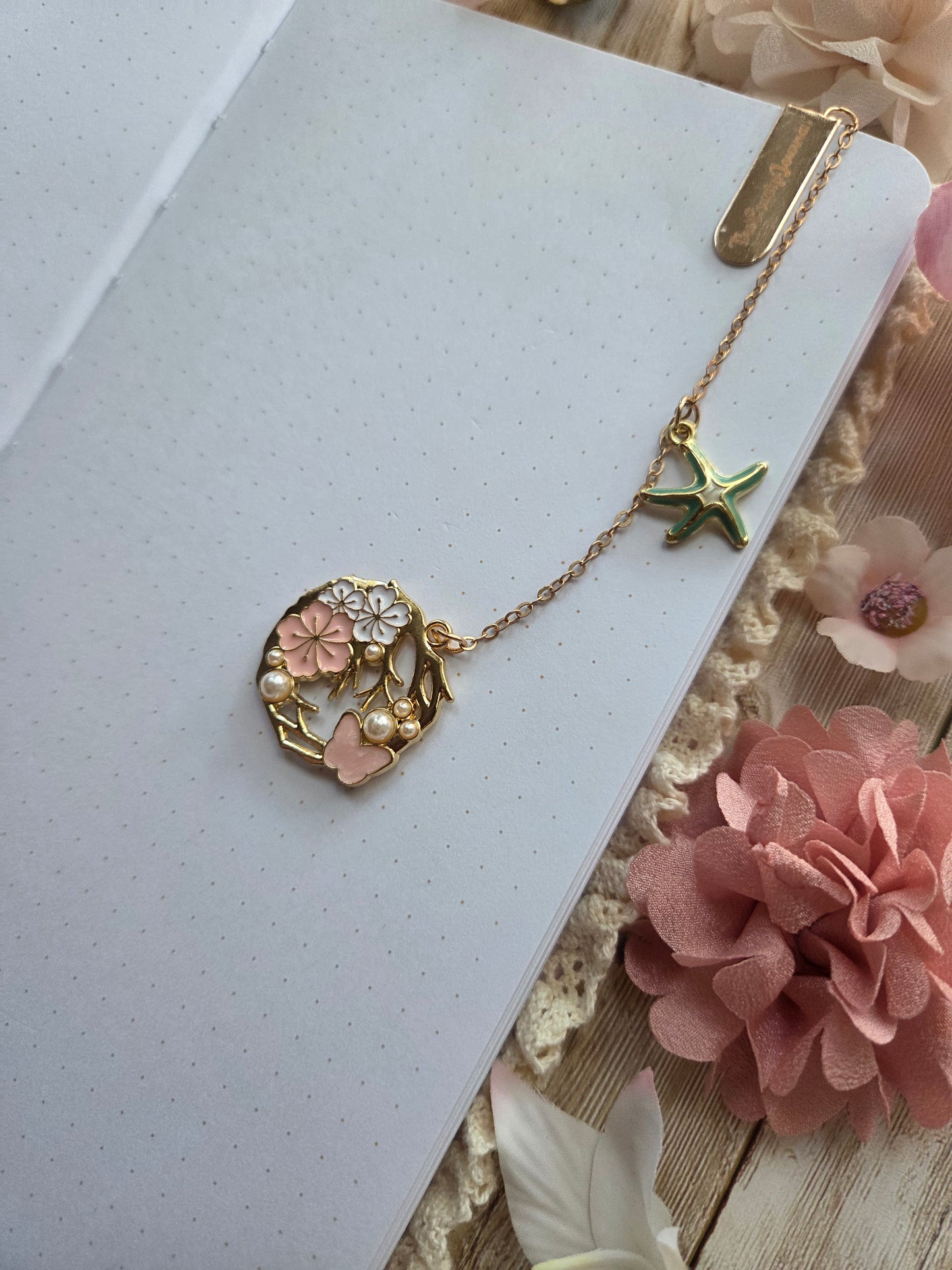 Pink flower Bookmark