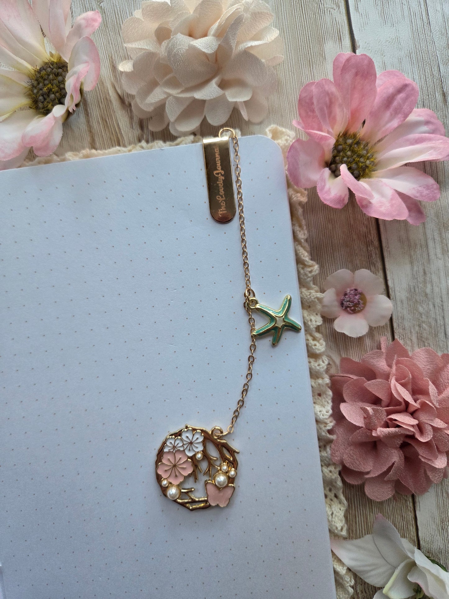 Pink flower Bookmark