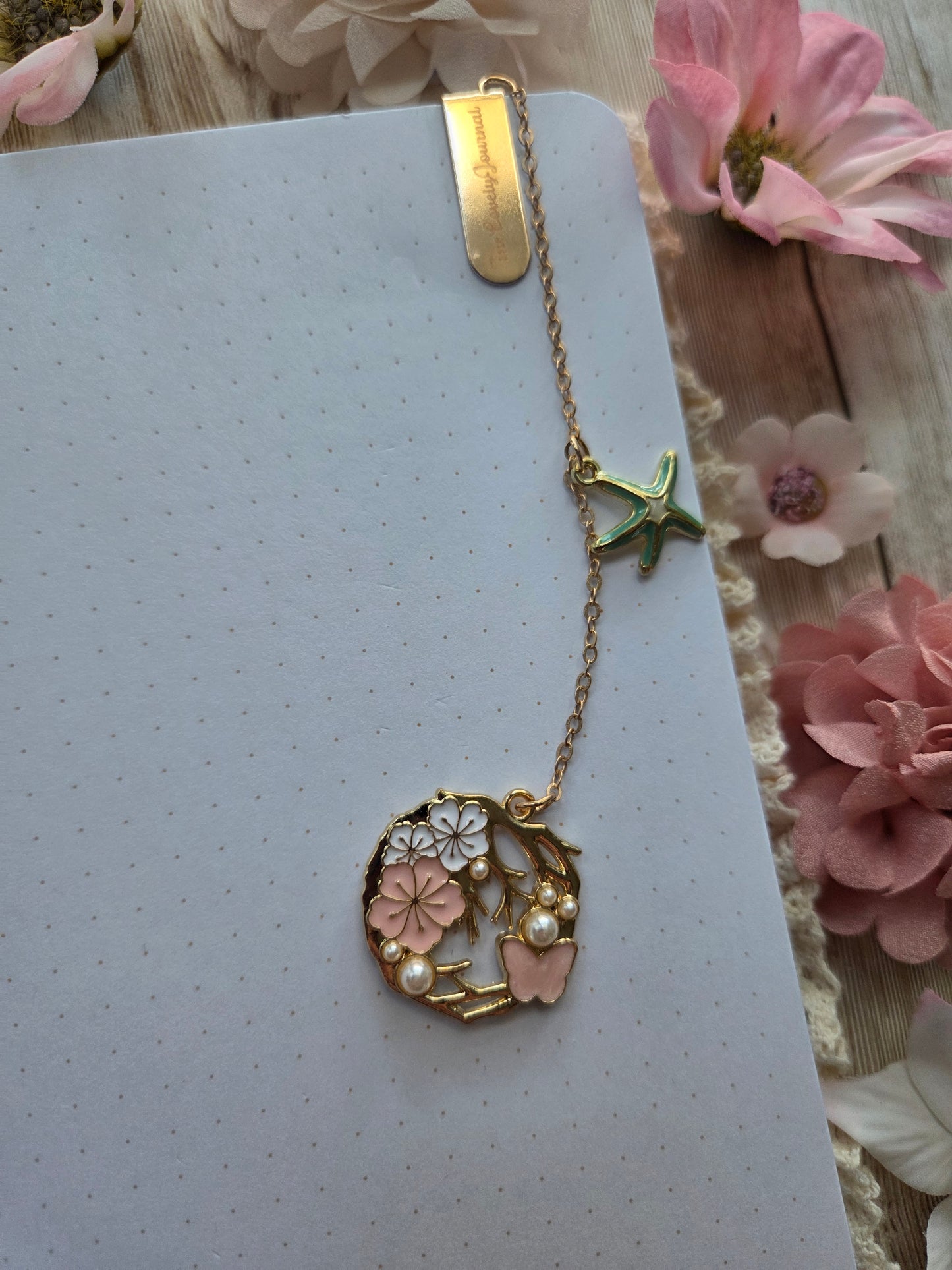 Pink flower Bookmark