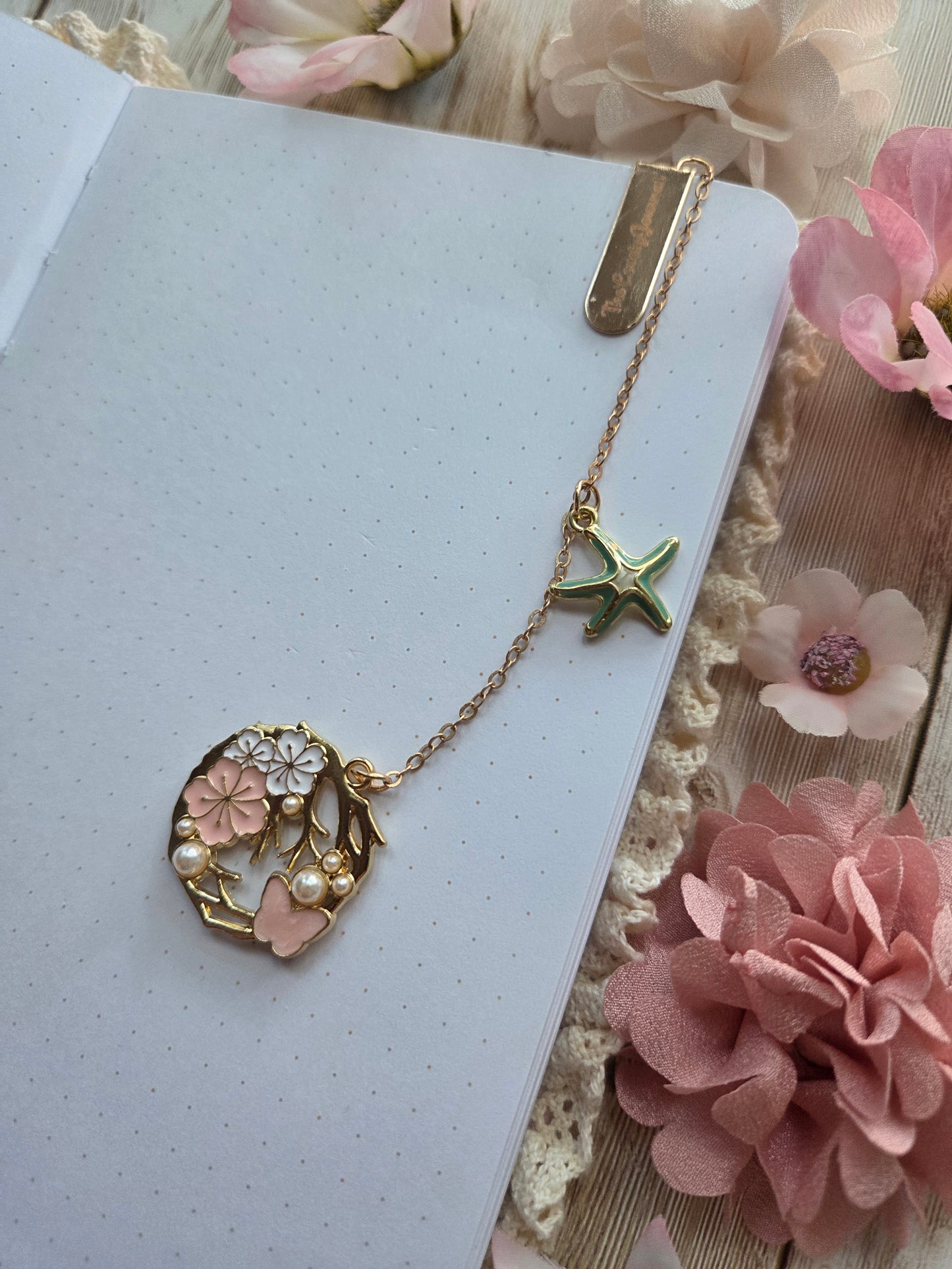 Pink flower Bookmark