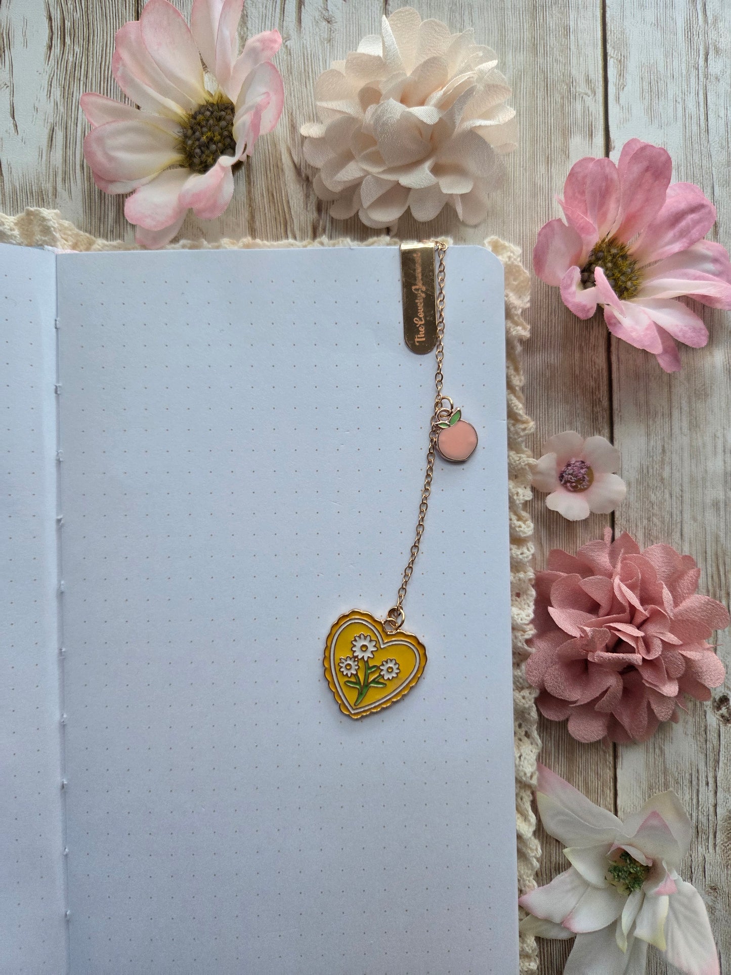 Heart With Flowers Bookmark