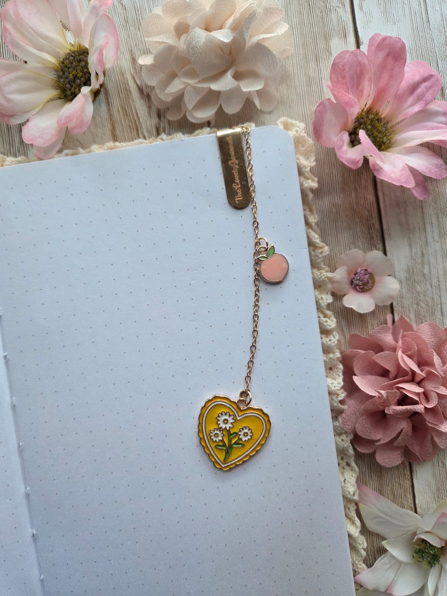 Heart With Flowers Bookmark