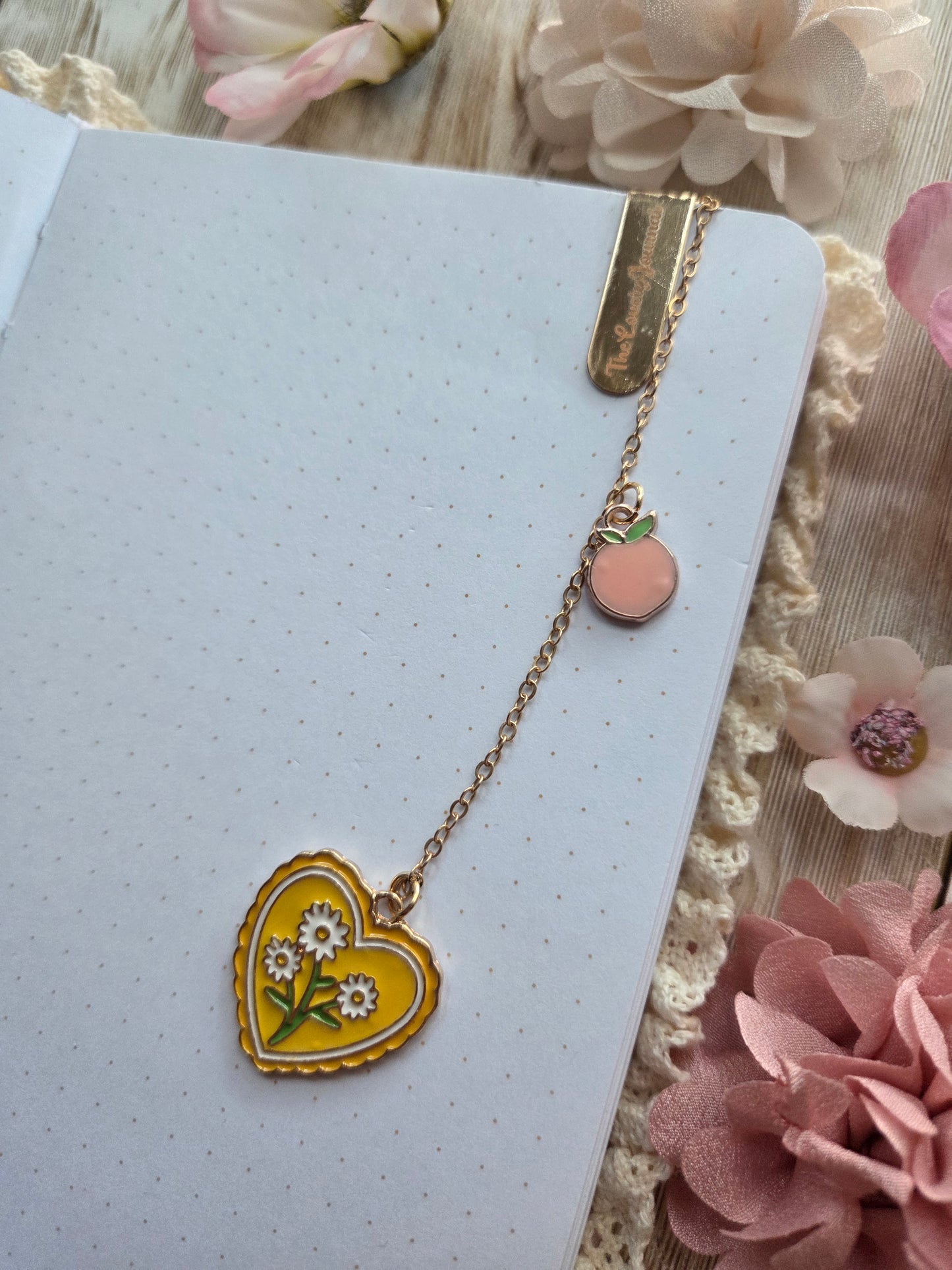 Heart With Flowers Bookmark