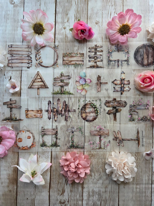 Wooden Signs- PET Tape Sample Loop (Mini)