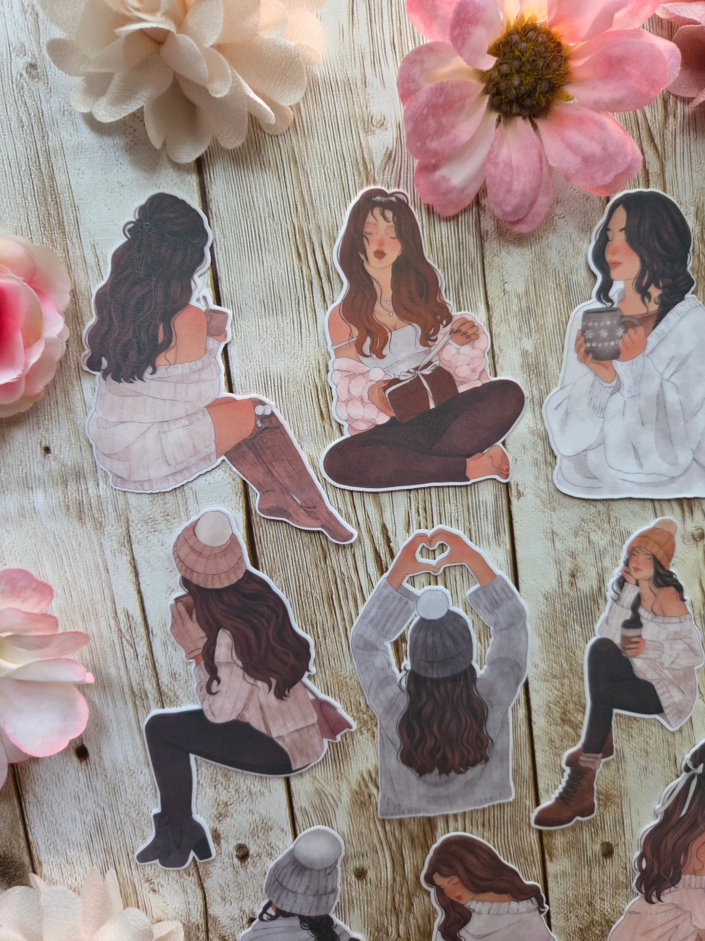 White Xmas Stickers