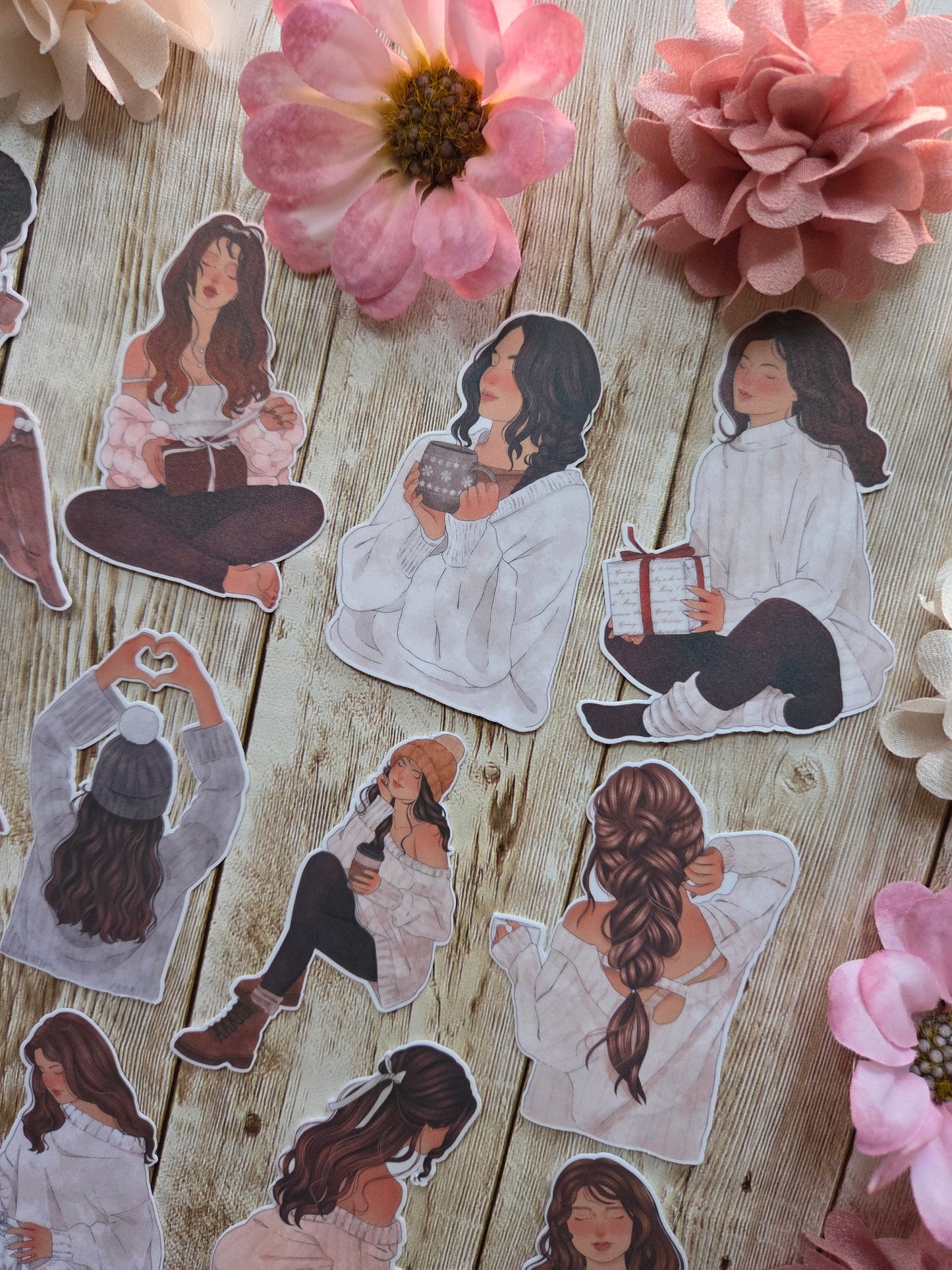 White Xmas Stickers