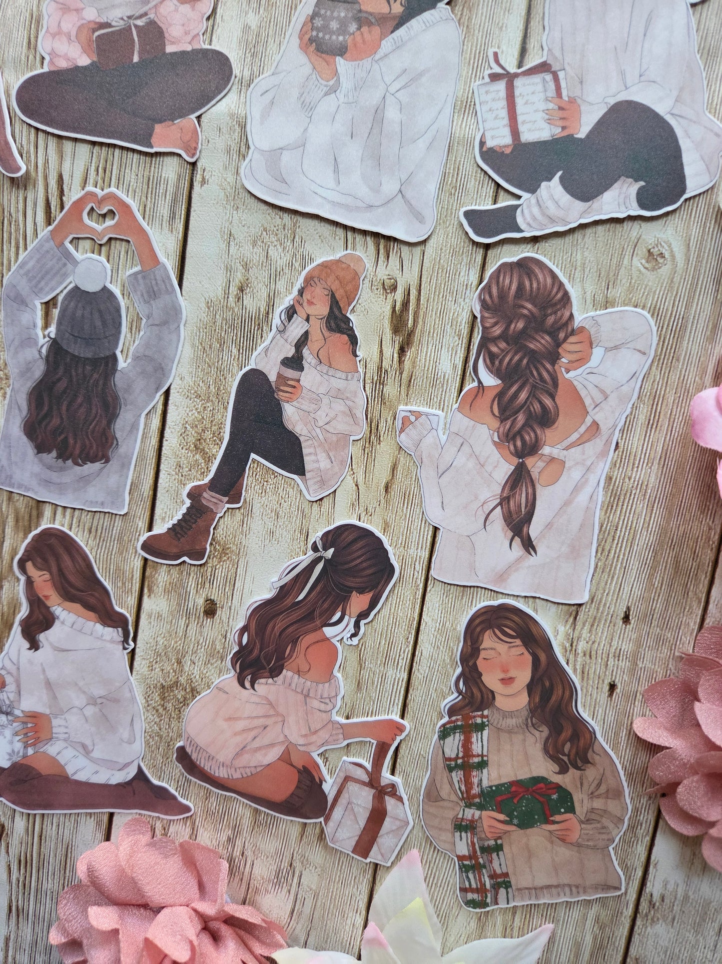 White Xmas Stickers