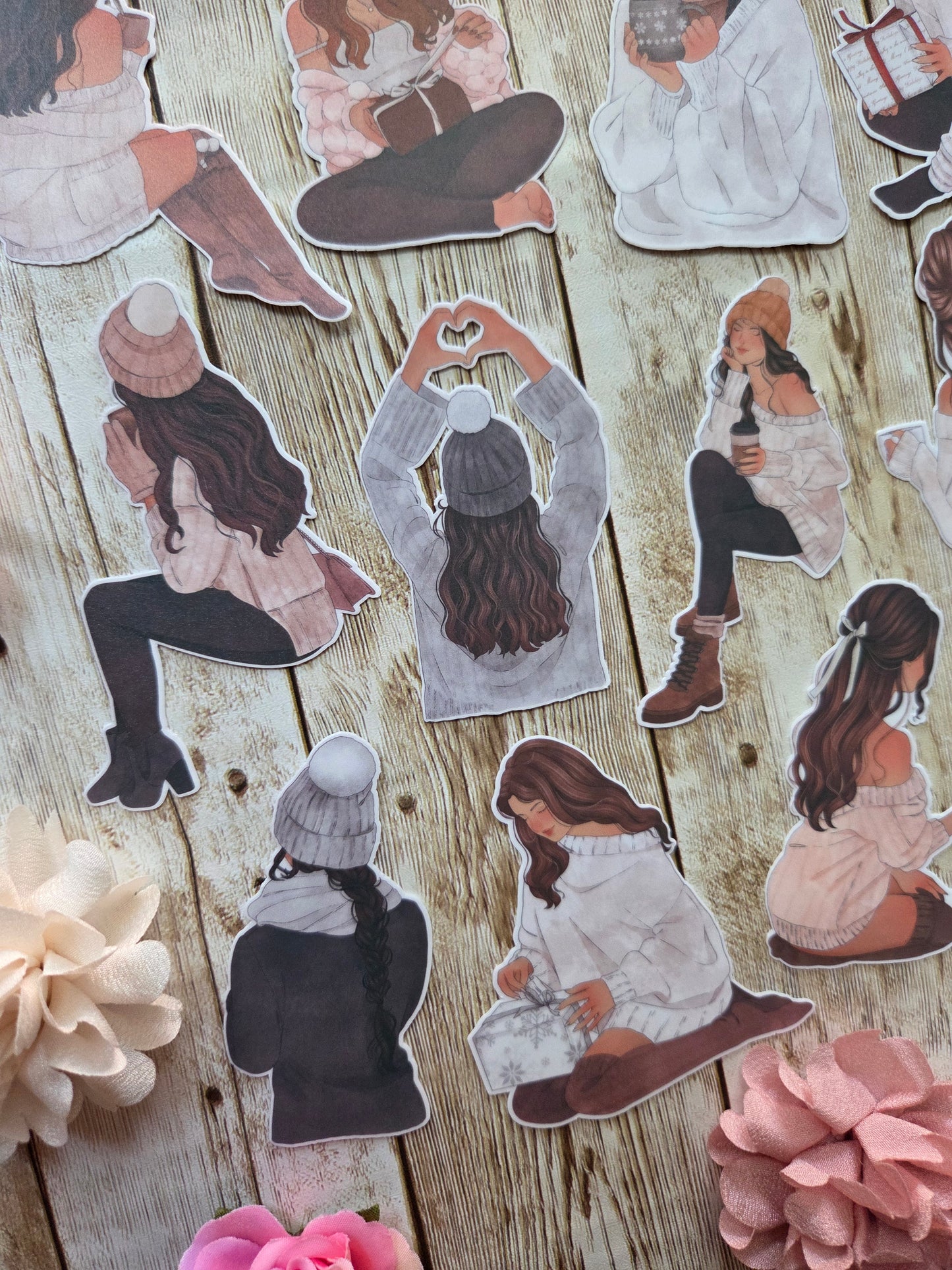 White Xmas Stickers