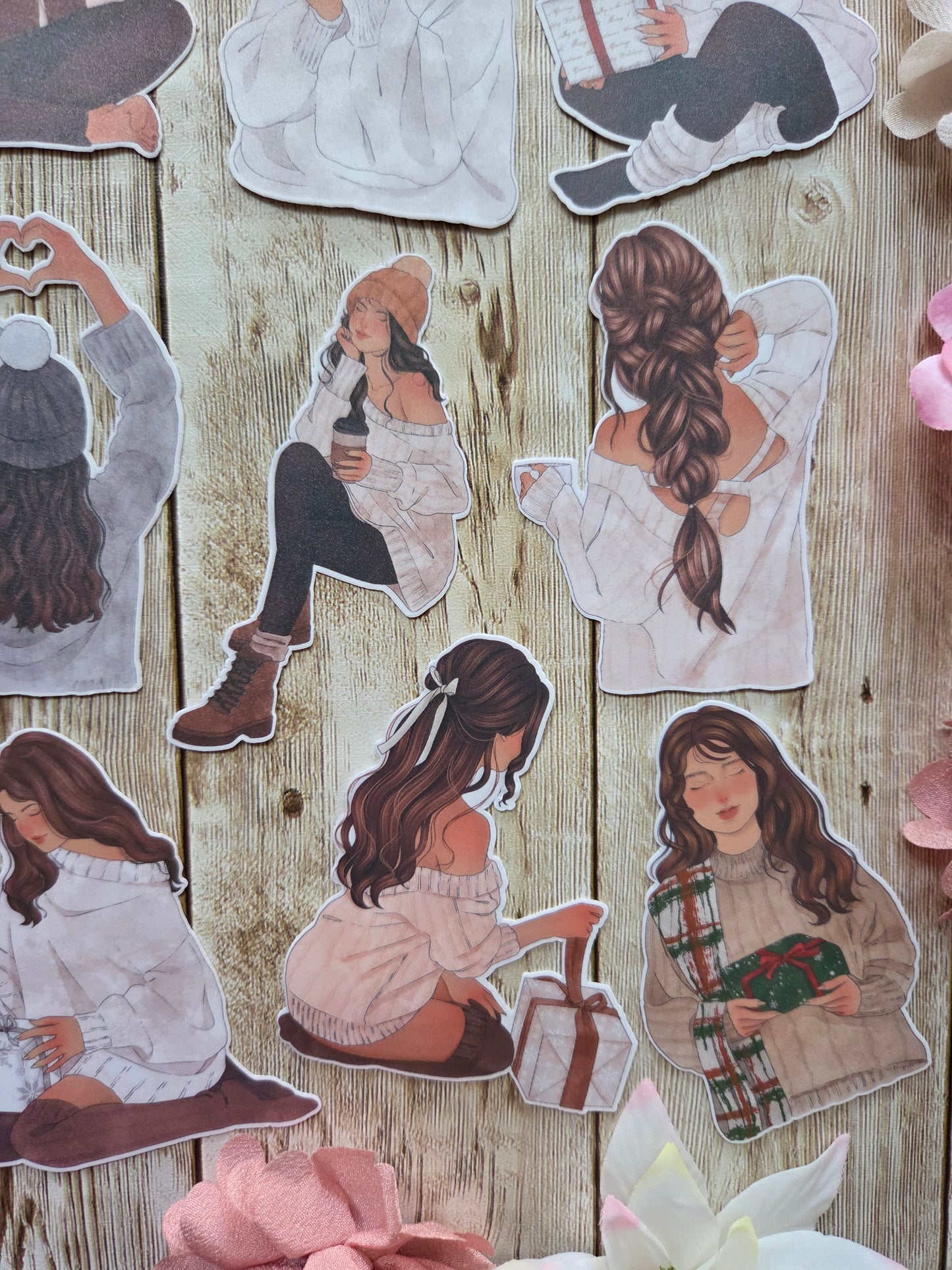 White Xmas Stickers