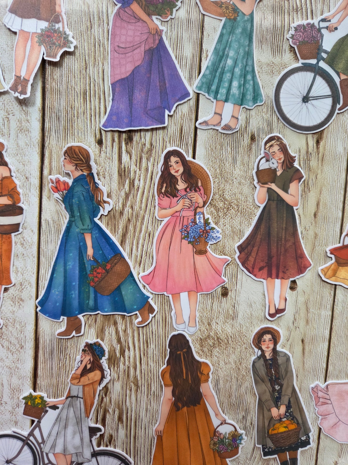 Basket Girl Stickers