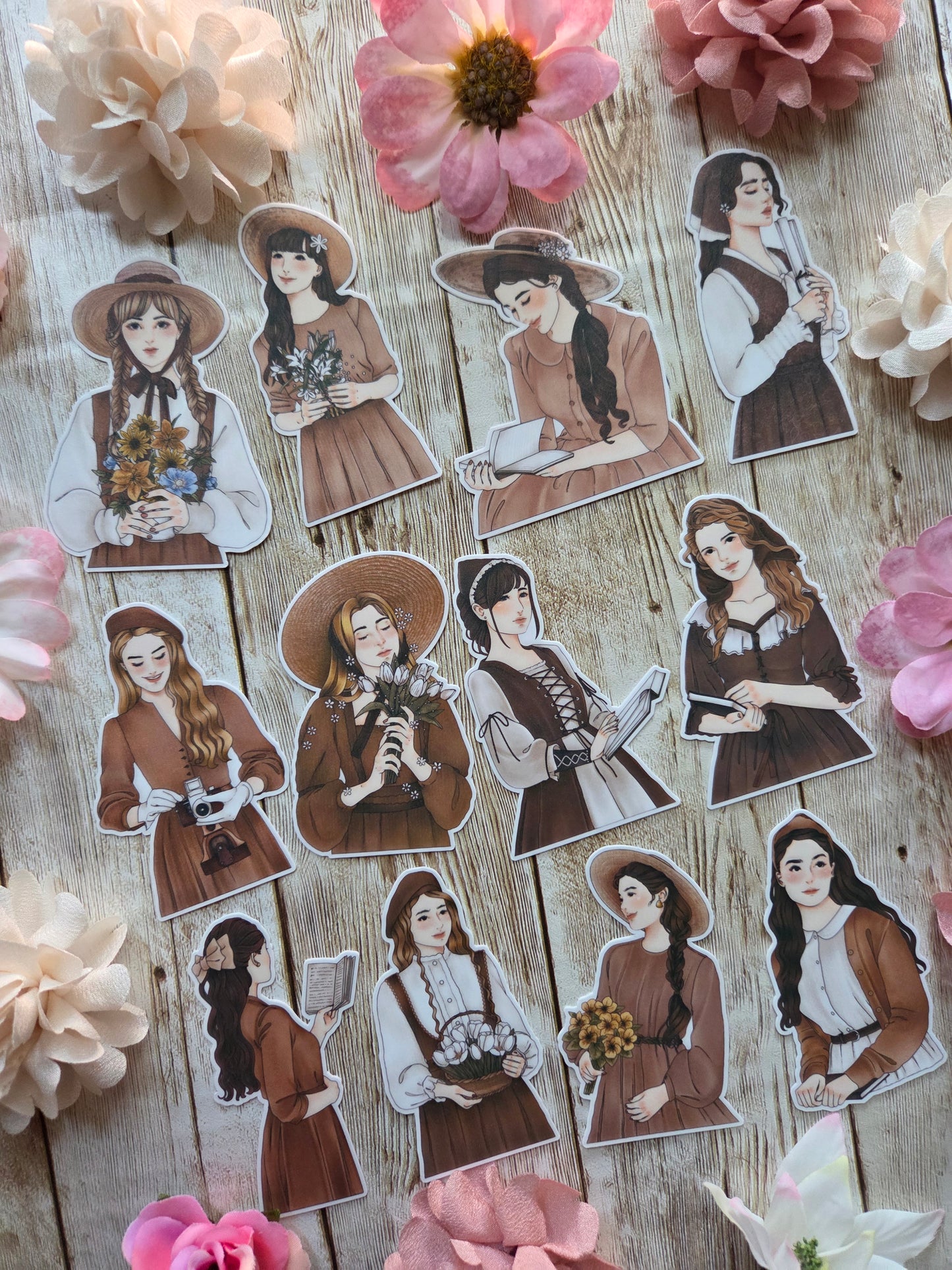 Vintage Girl Stickers