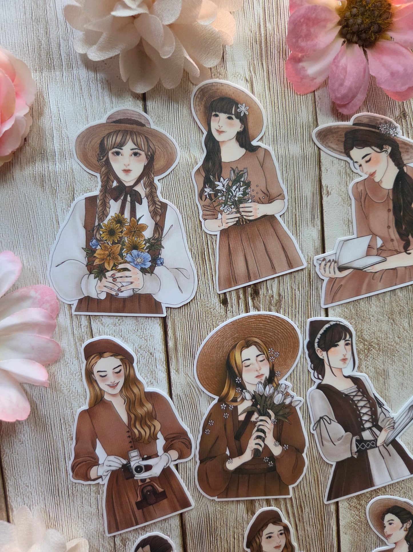Vintage Girl Stickers