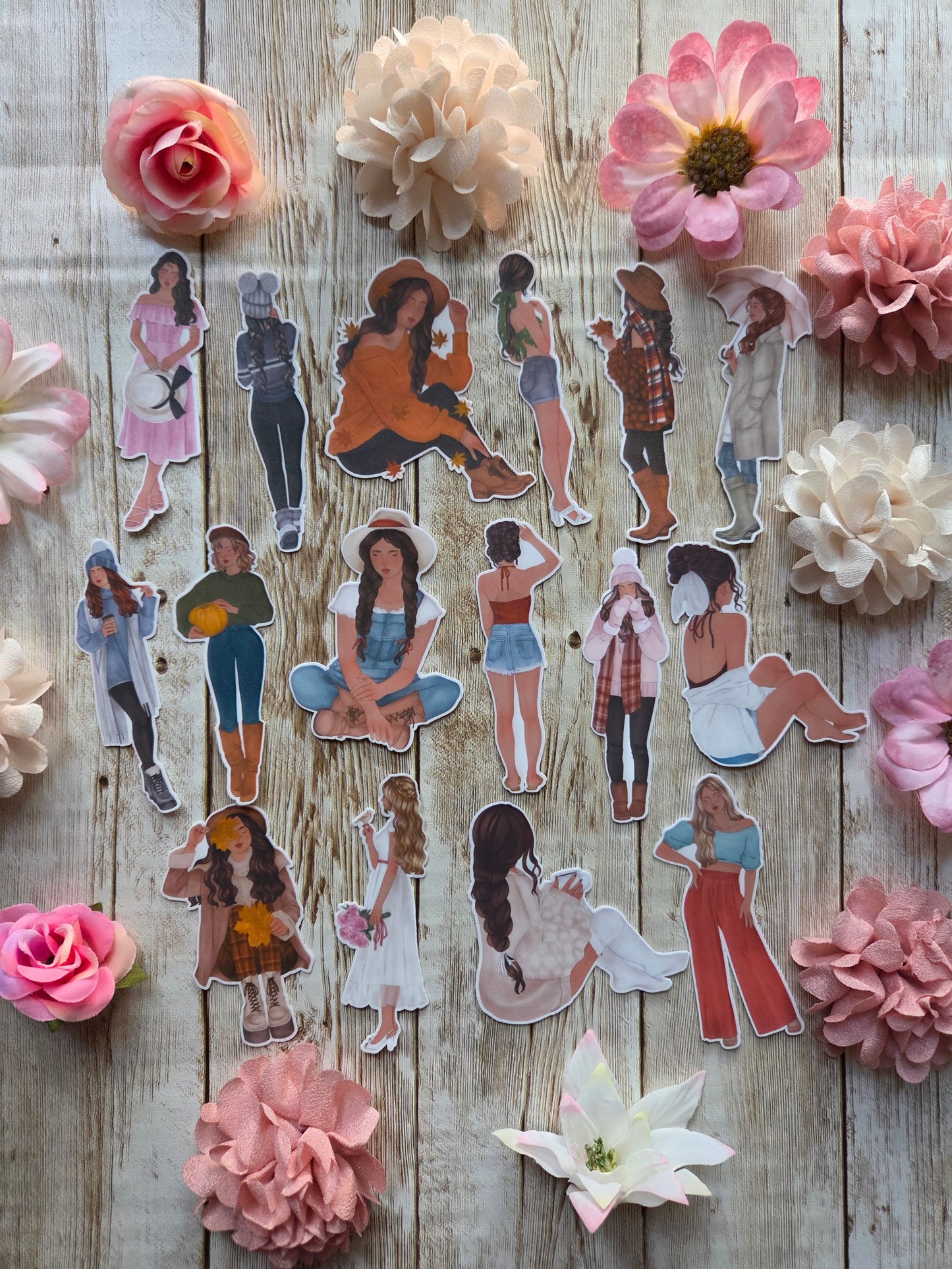 Seasons Girl Stickers