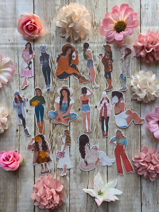 Seasons Girl Stickers