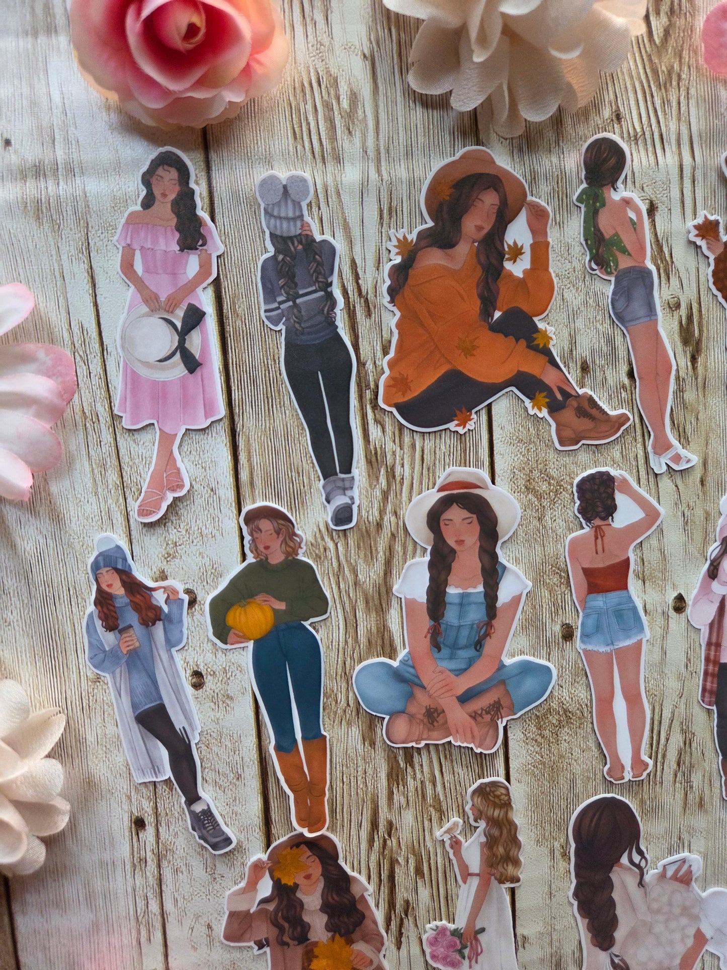 Seasons Girl Stickers