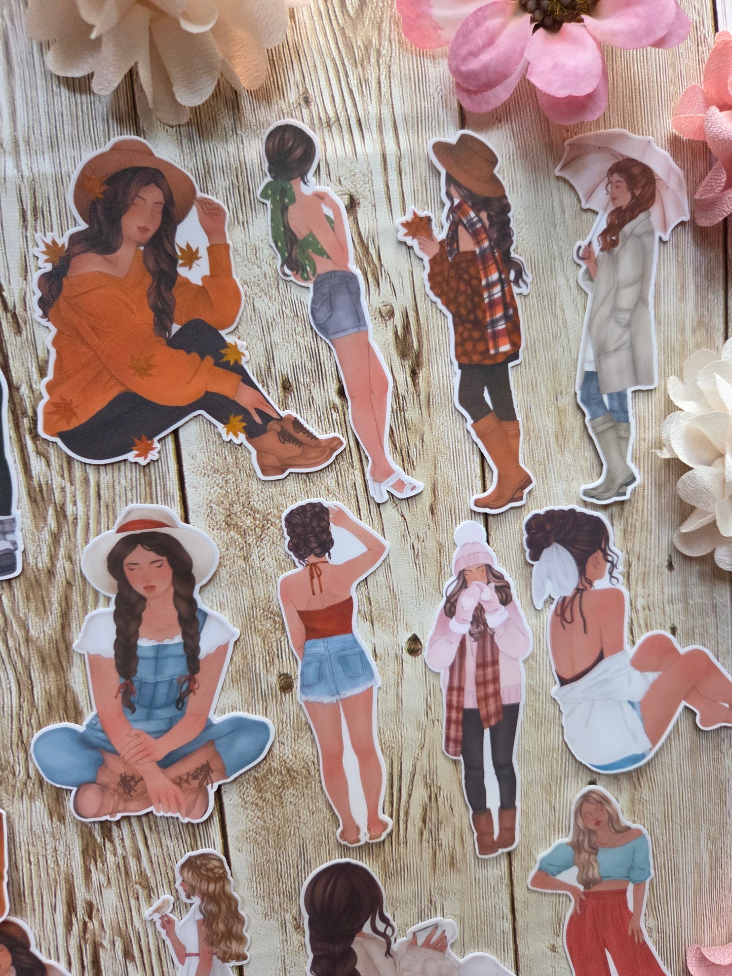 Seasons Girl Stickers