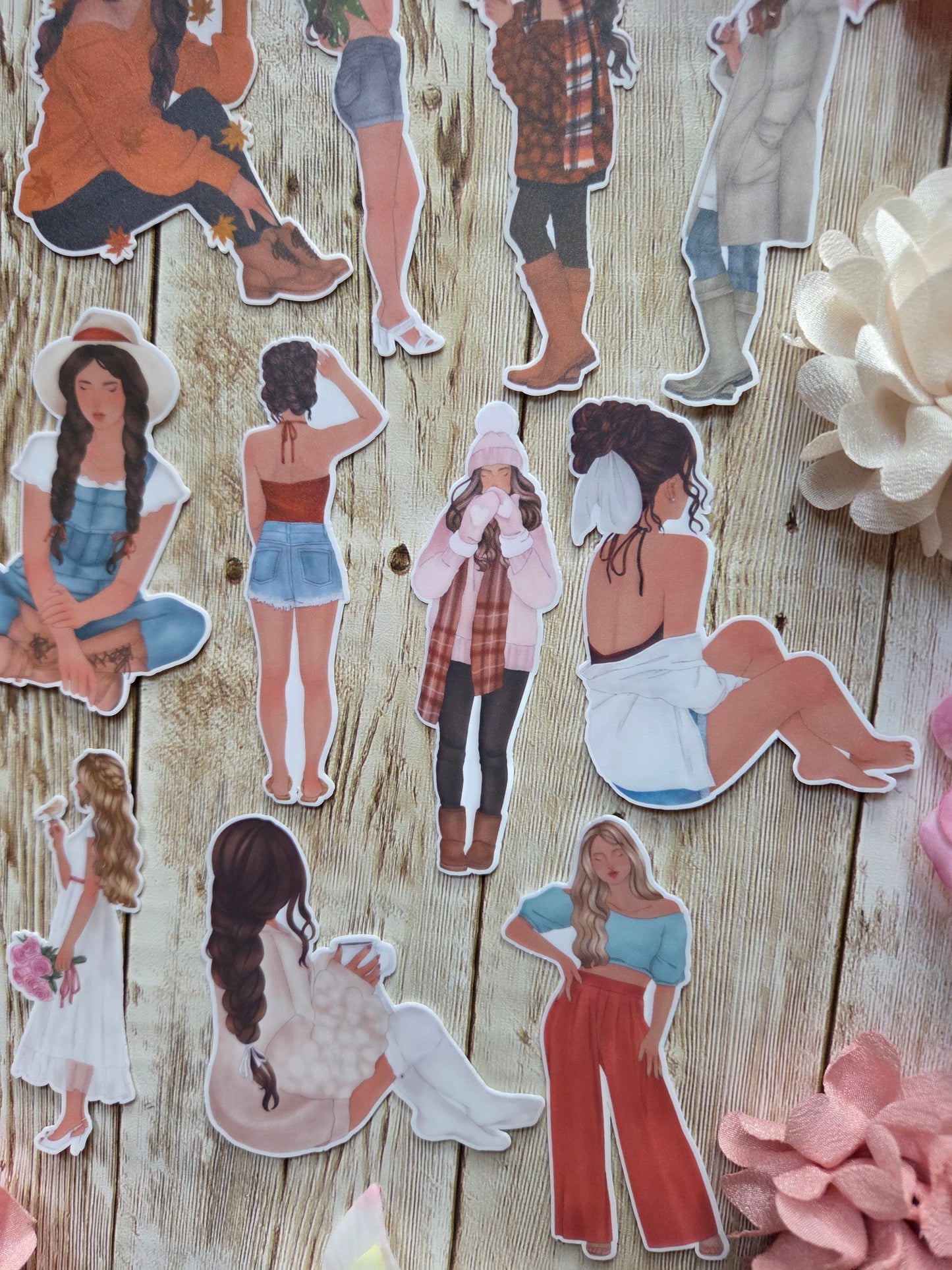 Seasons Girl Stickers